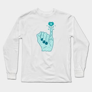 Blue Pinky Promise Long Sleeve T-Shirt